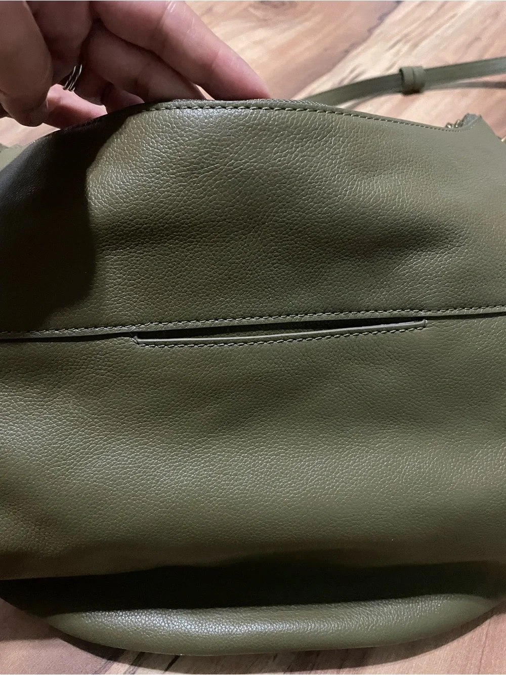 Fossil Talulla Olive Green Leather Hobo Bag Crossbody Shoulder Purse